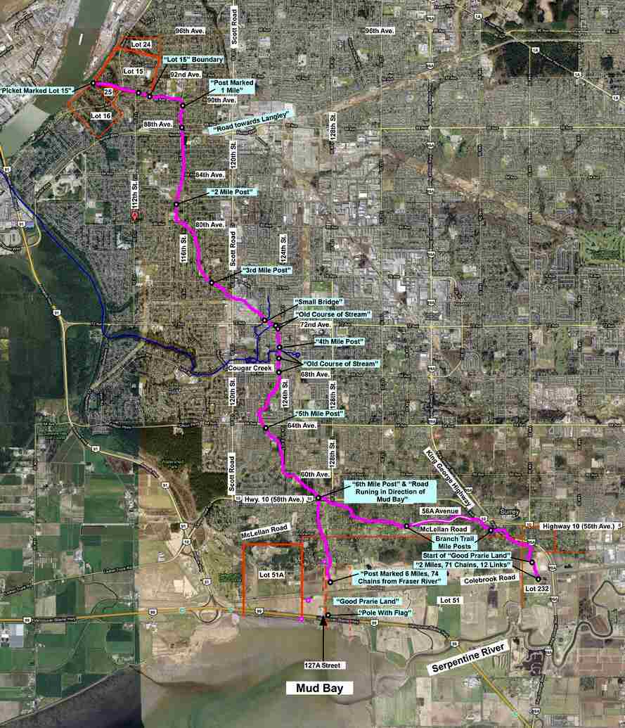 Kennedy Trail (magenta line) overlaid on 2010 map