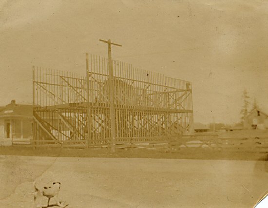 McCrea's Pool Hall being built - 1912