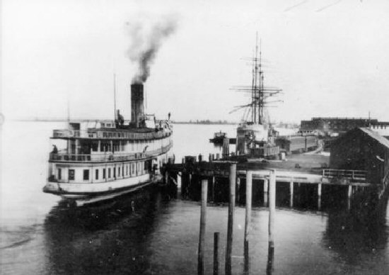 Victoria Terminal Railway and Ferry Company Station in its original location - 1903