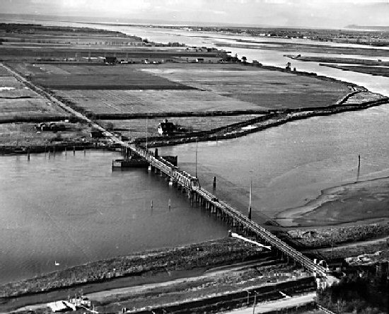 Aerial View of the Westham Island Bridge - 1936-47