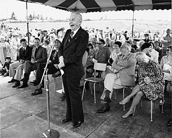 Dedication and opening of Diedenbaker Park - 1976